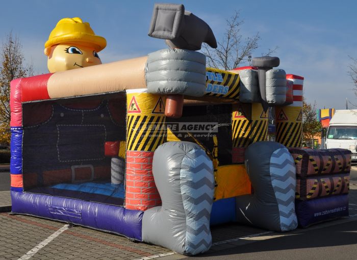 Skákacie hrad Bob staviteľ so šmyklavkou