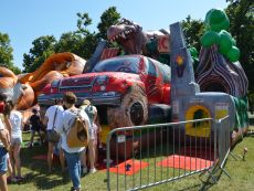 nafukovacia prekážková dráha pre deti